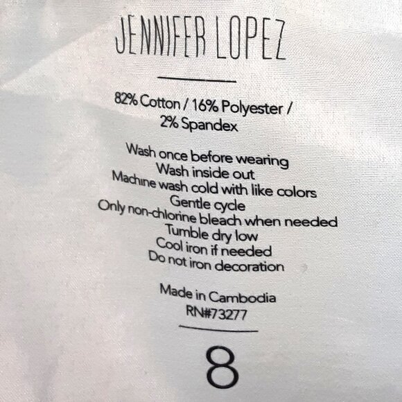 Jennifer Lopez Capri Jeans Size 8, Blue, Pockets 25Lx28W, Straight Leg - Picture 2 of 11